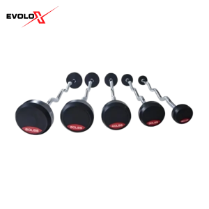 Set 5 Barras Negras Curvas de Peso Fijo 20 hasta 60 lbs