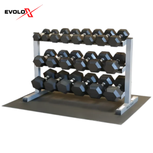 Mancuernas Hexagonales con Rack 0.5 - 50 libras